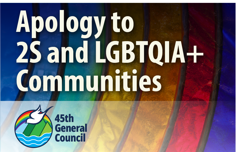 Header Image for UCC Apology to 2S and LGBTQIA+ Communities
