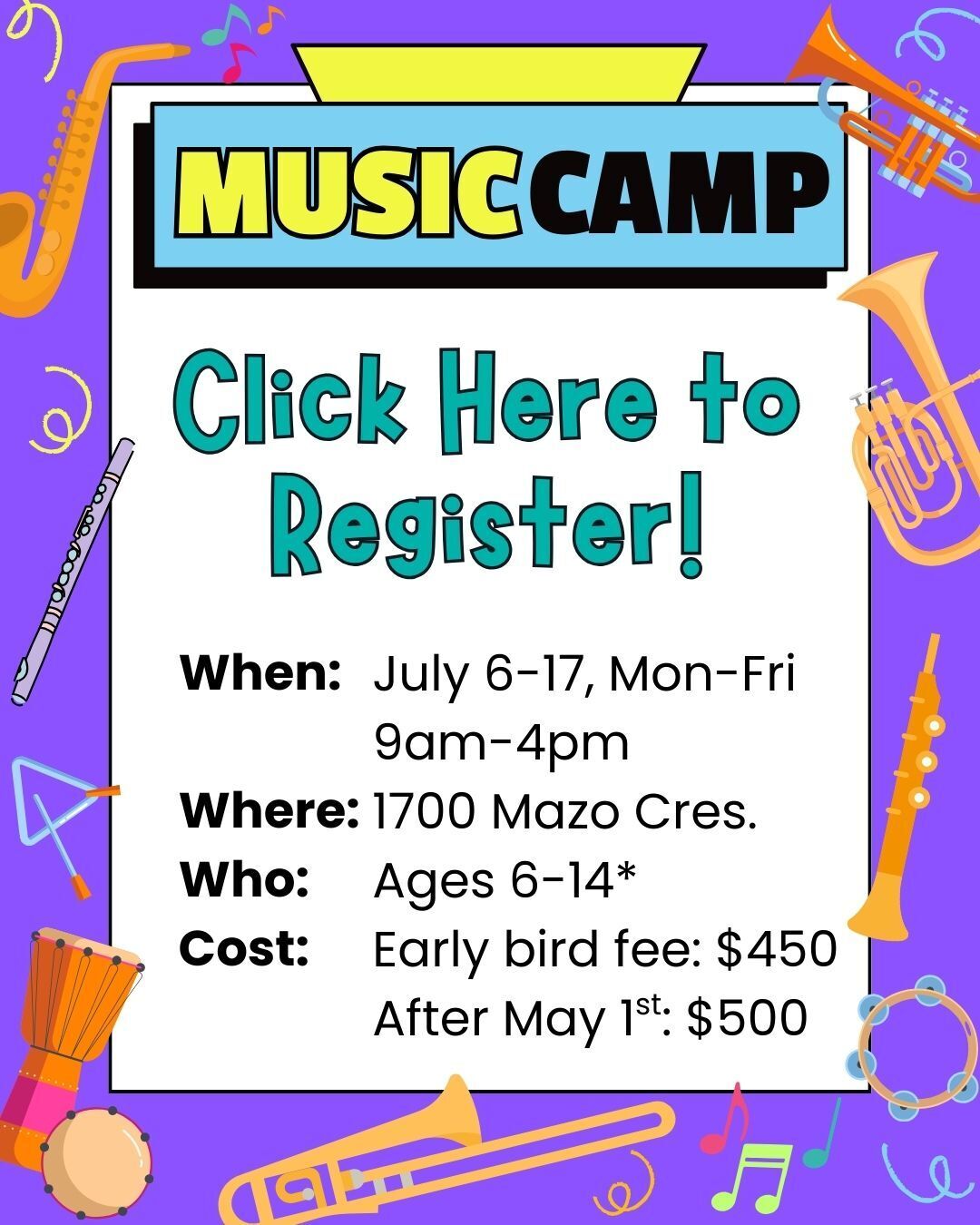Music Camp Registration